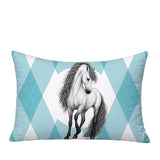 Horse Indoor/Outdoor Reversible Rectangular Pillow