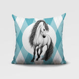 Horse Indoor/Outdoor Reversible Square Pillow