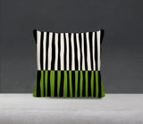 Humphrey Striped Spun Polyester Indoor/Outdoor Reversible Throw Pillow