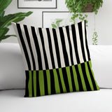 Humphrey Striped Spun Polyester Indoor/Outdoor Reversible Throw Pillow