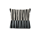 Humphrey Striped Spun Polyester Indoor/Outdoor Reversible Throw Pillow