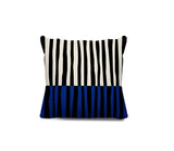 Humphrey Striped Spun Polyester Indoor/Outdoor Reversible Throw Pillow