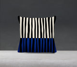 Humphrey Striped Spun Polyester Indoor/Outdoor Reversible Throw Pillow