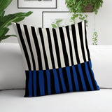 Humphrey Striped Spun Polyester Indoor/Outdoor Reversible Throw Pillow
