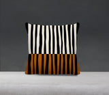 Humphrey Striped Spun Polyester Indoor/Outdoor Reversible Throw Pillow