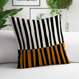 Humphrey Striped Spun Polyester Indoor/Outdoor Reversible Throw Pillow