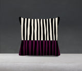 Humphrey Striped Spun Polyester Indoor/Outdoor Reversible Throw Pillow