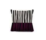 Humphrey Striped Spun Polyester Indoor/Outdoor Reversible Throw Pillow