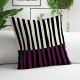 Humphrey Striped Spun Polyester Indoor/Outdoor Reversible Throw Pillow