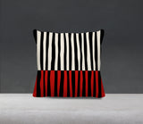 Humphrey Striped Spun Polyester Indoor/Outdoor Reversible Throw Pillow
