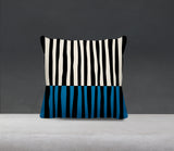 Humphrey Striped Spun Polyester Indoor/Outdoor Reversible Throw Pillow