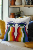 Inaya Microsuede Square Throw Pillow in Multicolor - Size 20x20