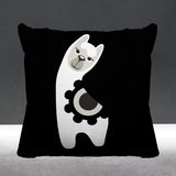 Inkie Reversible Throw Square Pillow