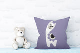 Inkie Reversible Throw Square Pillow