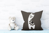 Inkie Reversible Throw Square Pillow