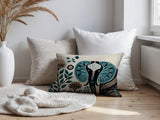 Issa Elephant Reversible Indoor/Outdoor Lumbar Pillow in Emerald - Size 25x18
