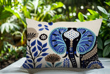 Issa Elephant Reversible Indoor/Outdoor Lumbar Pillow