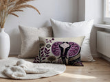 Issa Elephant Reversible Indoor/Outdoor Lumbar Pillow in Purple - Size 25x18