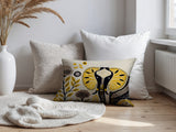 Issa Elephant Reversible Indoor/Outdoor Lumbar Pillow in Yellow - Size 25x18