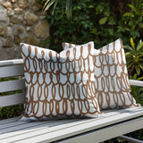 Iva Scribbles 2 Sets Indoor/Outdoor Reversible Square Pillow