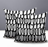 Iva Scribbles 2 Sets Indoor/Outdoor Reversible Square Pillow