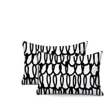 Iva Scribbles 2 Sets Indoor/Outdoor Reversible Rectangular Pillow