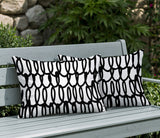 Iva Scribbles 2 Sets Indoor/Outdoor Reversible Rectangular Pillow