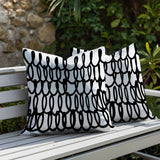 Iva Scribbles 2 Sets Indoor/Outdoor Reversible Square Pillow