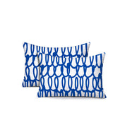 Iva Scribbles 2 Sets Indoor/Outdoor Reversible Rectangular Pillow