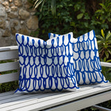 Iva Scribbles 2 Sets Indoor/Outdoor Reversible Square Pillow