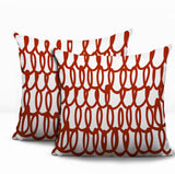 Iva Scribbles 2 Sets Indoor/Outdoor Reversible Square Pillow
