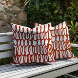 Iva Scribbles 2 Sets Indoor/Outdoor Reversible Square Pillow