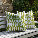 Iva Scribbles 2 Sets Indoor/Outdoor Reversible Square Pillow