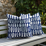 Iva Scribbles 2 Sets Indoor/Outdoor Reversible Square Pillow