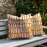 Iva Scribbles 2 Sets Indoor/Outdoor Reversible Square Pillow