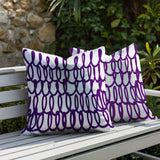 Iva Scribbles 2 Sets Indoor/Outdoor Reversible Square Pillow