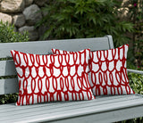 Iva Scribbles 2 Sets Indoor/Outdoor Reversible Rectangular Pillow