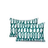 Iva Scribbles 2 Sets Indoor/Outdoor Reversible Rectangular Pillow