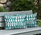 Iva Scribbles 2 Sets Indoor/Outdoor Reversible Rectangular Pillow