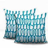 Iva Scribbles 2 Sets Indoor/Outdoor Reversible Square Pillow