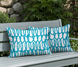 Iva Scribbles 2 Sets Indoor/Outdoor Reversible Rectangular Pillow