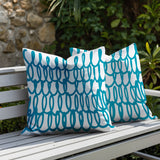 Iva Scribbles 2 Sets Indoor/Outdoor Reversible Square Pillow