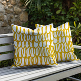 Iva Scribbles 2 Sets Indoor/Outdoor Reversible Square Pillow