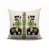 Jadi Elephant Reversible Indoor/Outdoor Square Pillow