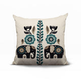 Jadi Elephant Reversible Indoor/Outdoor Square Pillow