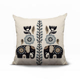 Jadi Elephant Reversible Indoor/Outdoor Square Pillow