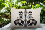 Jadi Elephant Reversible Indoor/Outdoor Lumbar Pillow