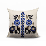 Jadi Elephant Reversible Indoor/Outdoor Square Pillow