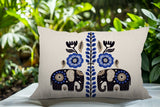 Jadi Elephant Reversible Indoor/Outdoor Lumbar Pillow