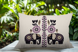Jadi Elephant Reversible Indoor/Outdoor Lumbar Pillow